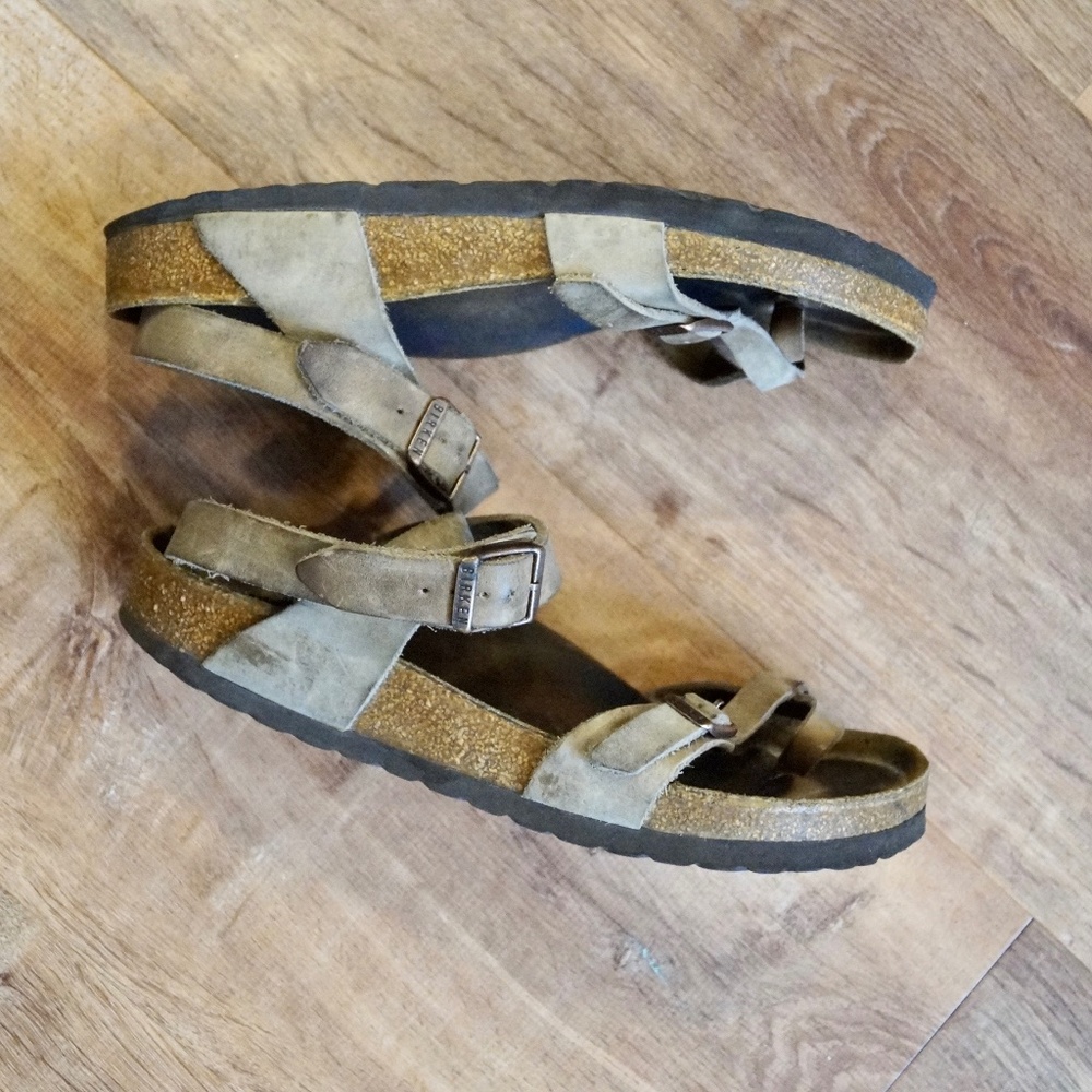 Birkenstock Yara Leather Sandals Tan Ankle Strap Size 35 EU Women - Picture 8 of 8